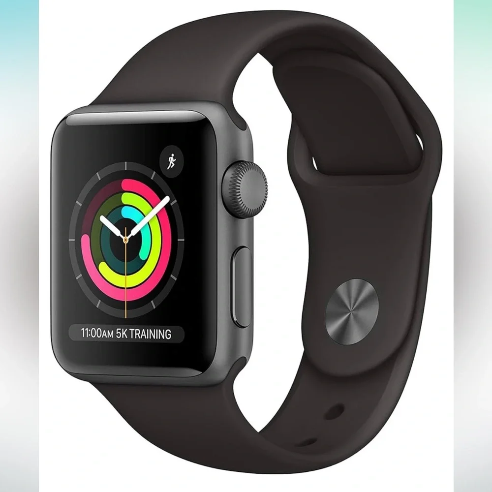 Apple Watch Series 3 38mm Smart watch w/Space Gray Aluminum Case & Black Band